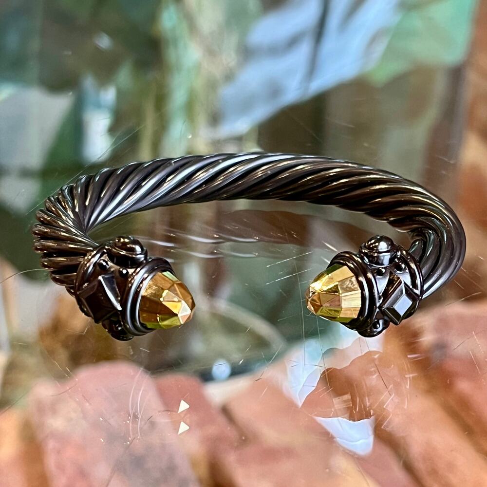 David Yurman Black and Gold bracelet 10 mm